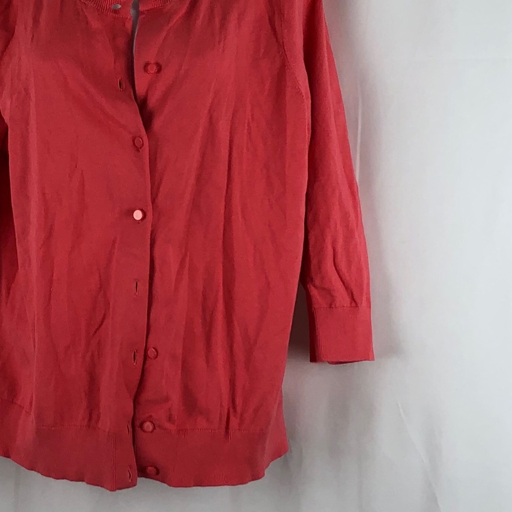 Talbots Cotton Button Front Cardigan Sweater Xl - image 5